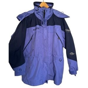 Vintage Columbia Sportswear‎ Womens 3 in 1 Jacket Hooded Water Resistant - Large